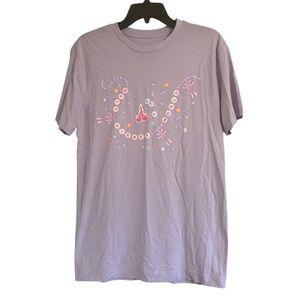 Disney Preppy Castle Purple and Pink Size Small Short Sleeve Top